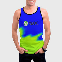 Майка-безрукавка мужская Xbox кислотный стиль текстура, цвет: 3D-черный — фото 2