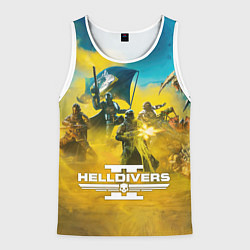 Майка-безрукавка мужская Helldivers 2: Confrontation, цвет: 3D-белый