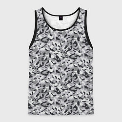 Майка-безрукавка мужская Пикселированный городской серый камуфляж, цвет: 3D-черный