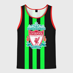 Майка-безрукавка мужская Liverpool line green, цвет: 3D-красный