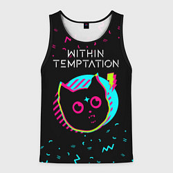 Майка-безрукавка мужская Within Temptation - rock star cat, цвет: 3D-черный
