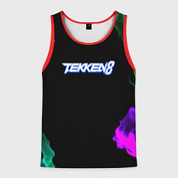 Мужская майка без рукавов Tekken огненный дым текстура