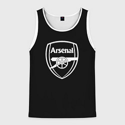 Мужская майка без рукавов Arsenal fc белое лого