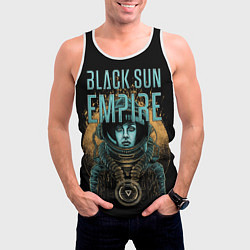 Майка-безрукавка мужская Black sun empire - neurofunk, цвет: 3D-белый — фото 2
