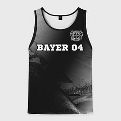 Майка-безрукавка мужская Bayer 04 sport на темном фоне посередине, цвет: 3D-черный