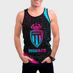 Майка-безрукавка мужская Monaco - neon gradient, цвет: 3D-черный — фото 2