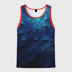 Майка-безрукавка мужская Абстрактные волны глубины, цвет: 3D-красный