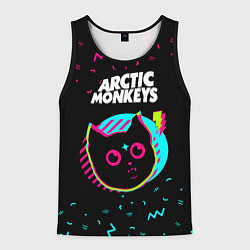 Майка-безрукавка мужская Arctic Monkeys - rock star cat, цвет: 3D-черный