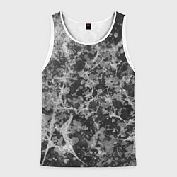 Майка-безрукавка мужская Абстракция - серый антрацит, цвет: 3D-белый