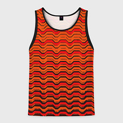 Майка-безрукавка мужская Красные линии и чёрные полосы, цвет: 3D-черный