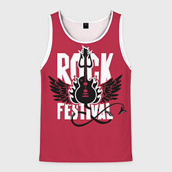 Мужская майка без рукавов Рок фестиваль - гитара