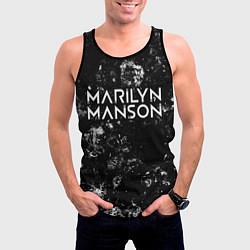 Майка-безрукавка мужская Marilyn Manson black ice, цвет: 3D-черный — фото 2