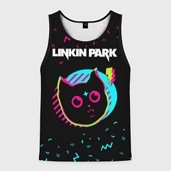 Майка-безрукавка мужская Linkin Park - rock star cat, цвет: 3D-черный