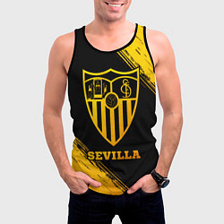 Майка-безрукавка мужская Sevilla - gold gradient, цвет: 3D-черный — фото 2