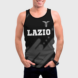 Майка-безрукавка мужская Lazio sport на темном фоне посередине, цвет: 3D-черный — фото 2