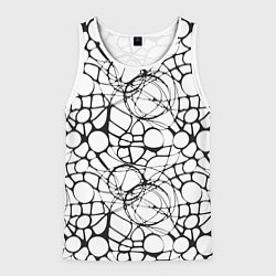 Майка-безрукавка мужская Абстрактный нейрографический узор, цвет: 3D-белый