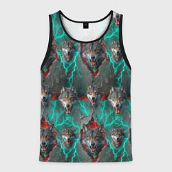 Мужская майка без рукавов Паттерн из волков эпично