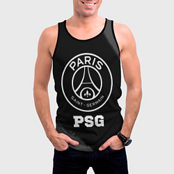 Майка-безрукавка мужская PSG sport на темном фоне, цвет: 3D-черный — фото 2
