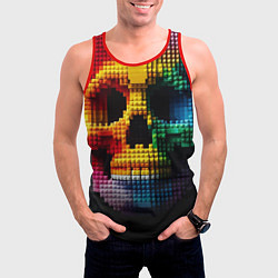 Майка-безрукавка мужская Lego skull fantasy - ai art, цвет: 3D-красный — фото 2