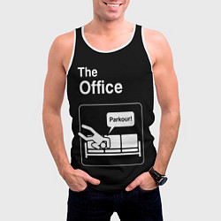 Майка-безрукавка мужская Офис и паркур, цвет: 3D-белый — фото 2