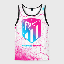 Мужская майка без рукавов Atletico Madrid neon gradient style