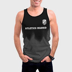 Майка-безрукавка мужская Atletico Madrid sport на темном фоне посередине, цвет: 3D-черный — фото 2