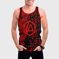 Майка-безрукавка мужская Linkin park red logo, цвет: 3D-красный — фото 2
