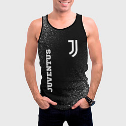 Майка-безрукавка мужская Juventus sport на темном фоне вертикально, цвет: 3D-черный — фото 2