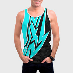 Майка-безрукавка мужская Mint graffiti, цвет: 3D-белый — фото 2