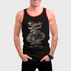 Майка-безрукавка мужская Хотрод Gasoline bandit, цвет: 3D-красный — фото 2