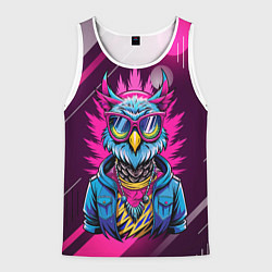 Мужская майка без рукавов Стильная сова в одежде