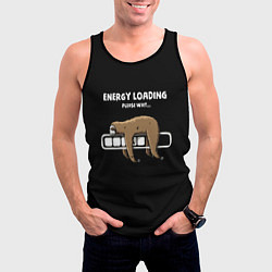 Майка-безрукавка мужская Energy loading - please wait, цвет: 3D-черный — фото 2