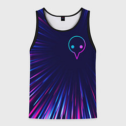 Мужская майка без рукавов Evangelion neon blast lines