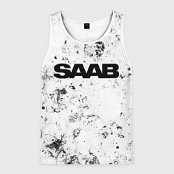 Майка-безрукавка мужская Saab dirty ice, цвет: 3D-белый
