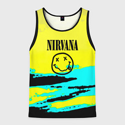 Майка-безрукавка мужская Nirvana краски кислотные, цвет: 3D-черный