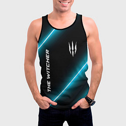 Майка-безрукавка мужская The Witcher неоновые лампы, цвет: 3D-черный — фото 2