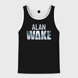 Майка-безрукавка мужская Алан Вейк лого, цвет: 3D-белый