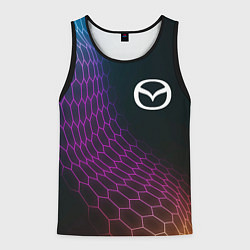 Мужская майка без рукавов Mazda neon hexagon