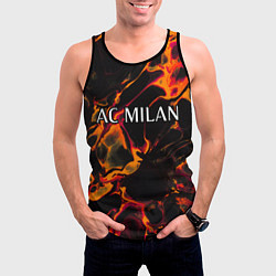 Майка-безрукавка мужская AC Milan red lava, цвет: 3D-черный — фото 2