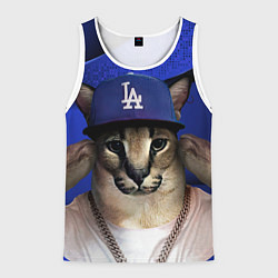 Майка-безрукавка мужская Шлепа рэпер, цвет: 3D-белый