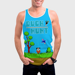 Майка-безрукавка мужская Duck hunt dog, цвет: 3D-белый — фото 2