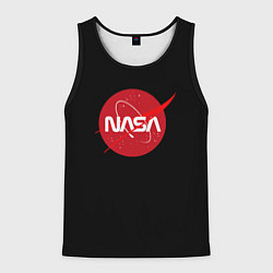 Мужская майка без рукавов Nasa logo red