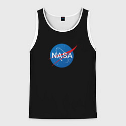 Мужская майка без рукавов Nasa logo space blue