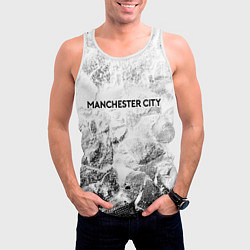 Майка-безрукавка мужская Manchester City white graphite, цвет: 3D-белый — фото 2