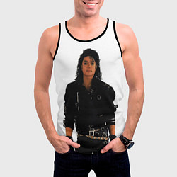 Майка-безрукавка мужская Michael Jackson whos bad, цвет: 3D-черный — фото 2