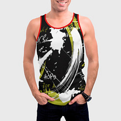 Майка-безрукавка мужская Надписи на стене, цвет: 3D-красный — фото 2