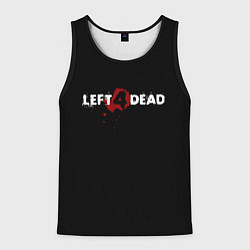 Майка-безрукавка мужская Left 4 Dead logo, цвет: 3D-черный