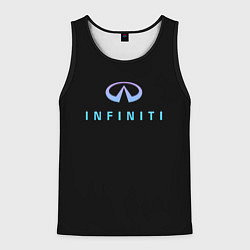 Майка-безрукавка мужская Infiniti logo neon, цвет: 3D-черный