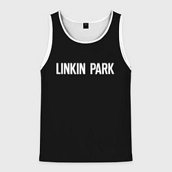 Майка-безрукавка мужская Linkin park rock white, цвет: 3D-белый