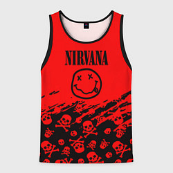 Мужская майка без рукавов Nirvana rock skull